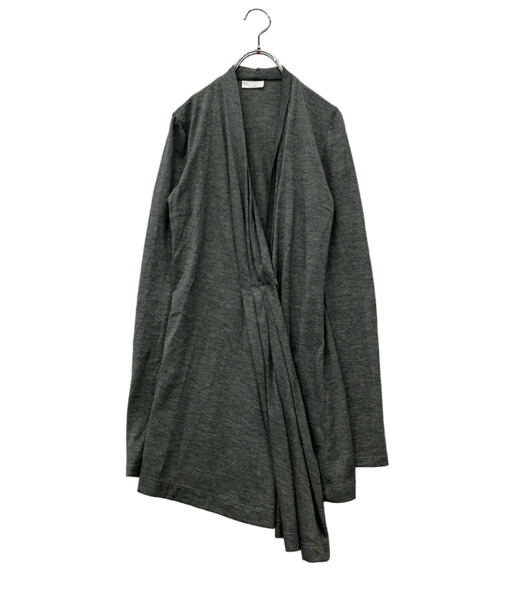 Brunello Cucinelli 長袖カーディガン スナップボタン カシミヤ シルク ロング DD53336 レディース SIZE M ブルネロクチネリ