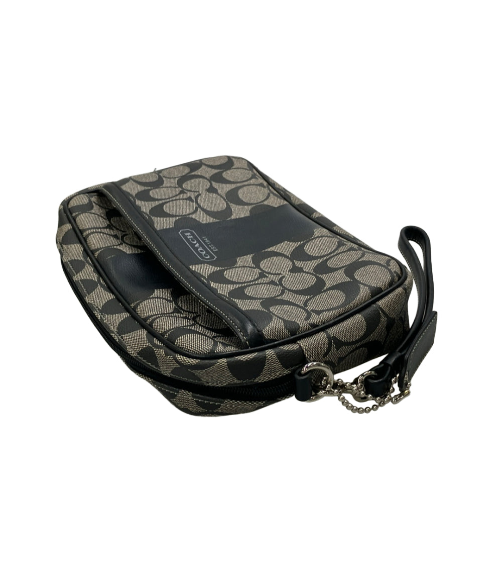美品 COACH セカンドバッグ クラッチバッグ シグネチャー F77277 メンズ コーチ