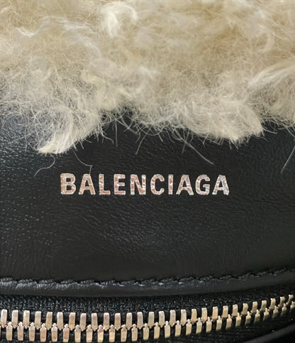 美品 BALENCIAGA トートバッグ ショルダーバッグ 2WAY 斜め掛け フェイクファー EVERYDAY 2.0 XS ノースサウス 672793 レディース バレンシアガ