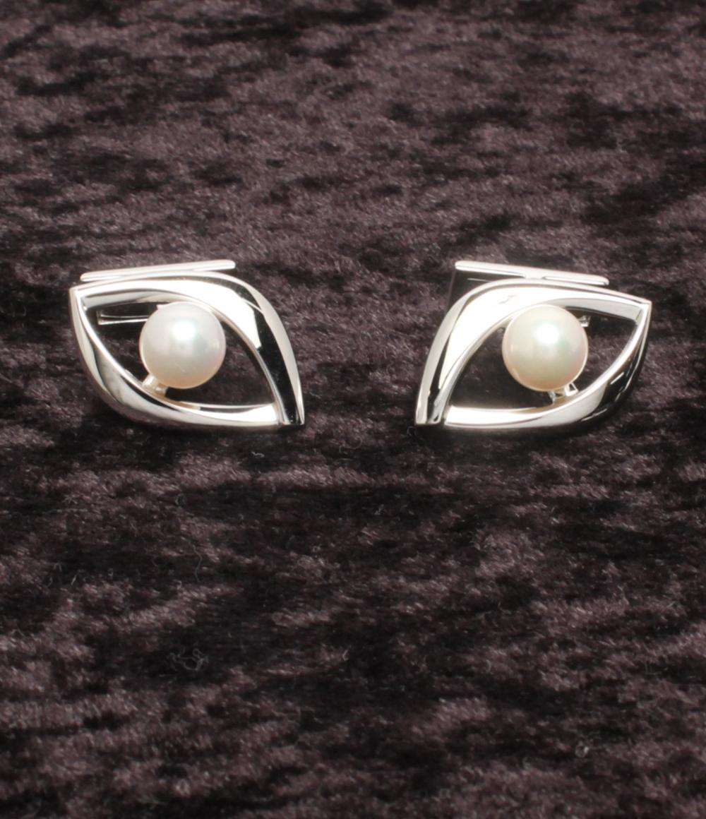 美品 MIKIMOTO カフス SV パール 7.3mm メンズ ミキモト