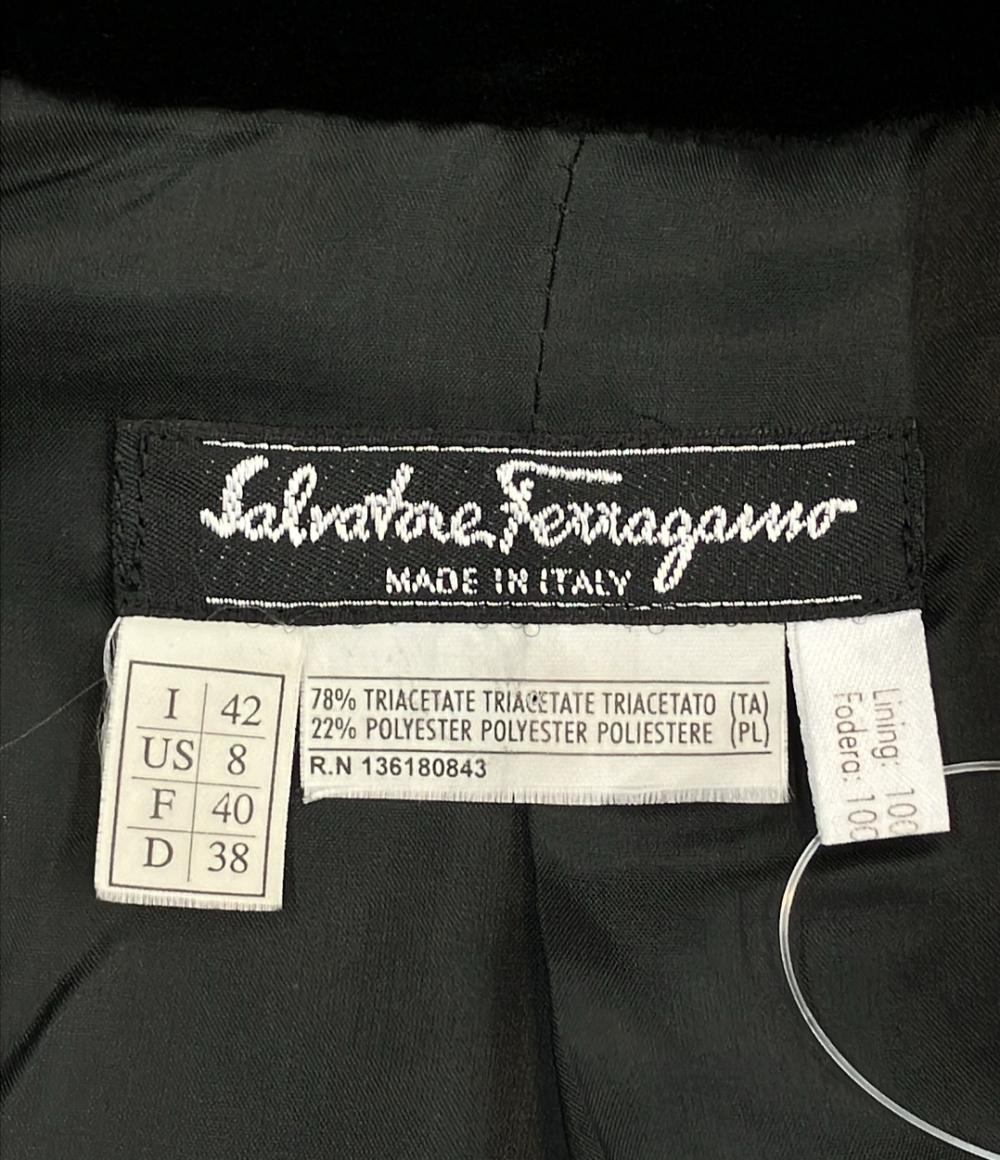 訳あり サルヴァトーレフェラガモ ベルベットコート レディース SIZE 42 (M) Salvatore Ferragamo