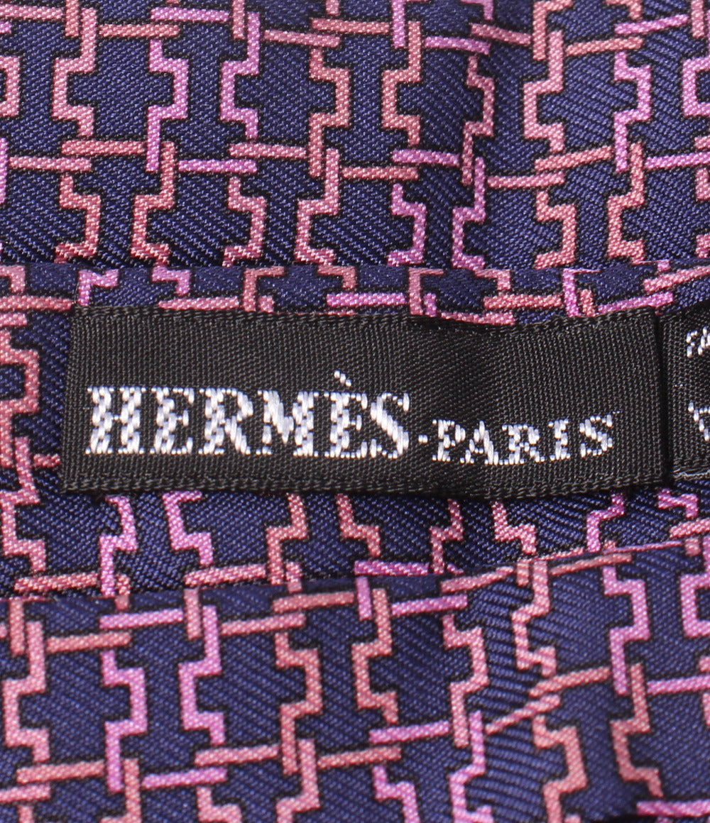 美品 HERMES アスコットタイ シルク100% メンズ エルメス