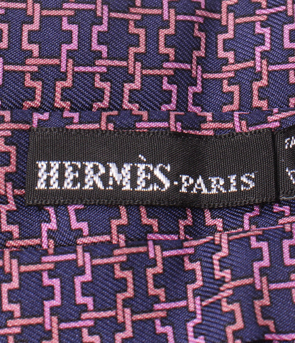 美品 HERMES アスコットタイ シルク100% メンズ エルメス