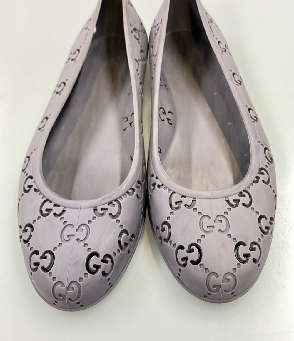 GUCCI ラバーフラットパンプス GG レディース SIZE 38 (25cm) グッチ