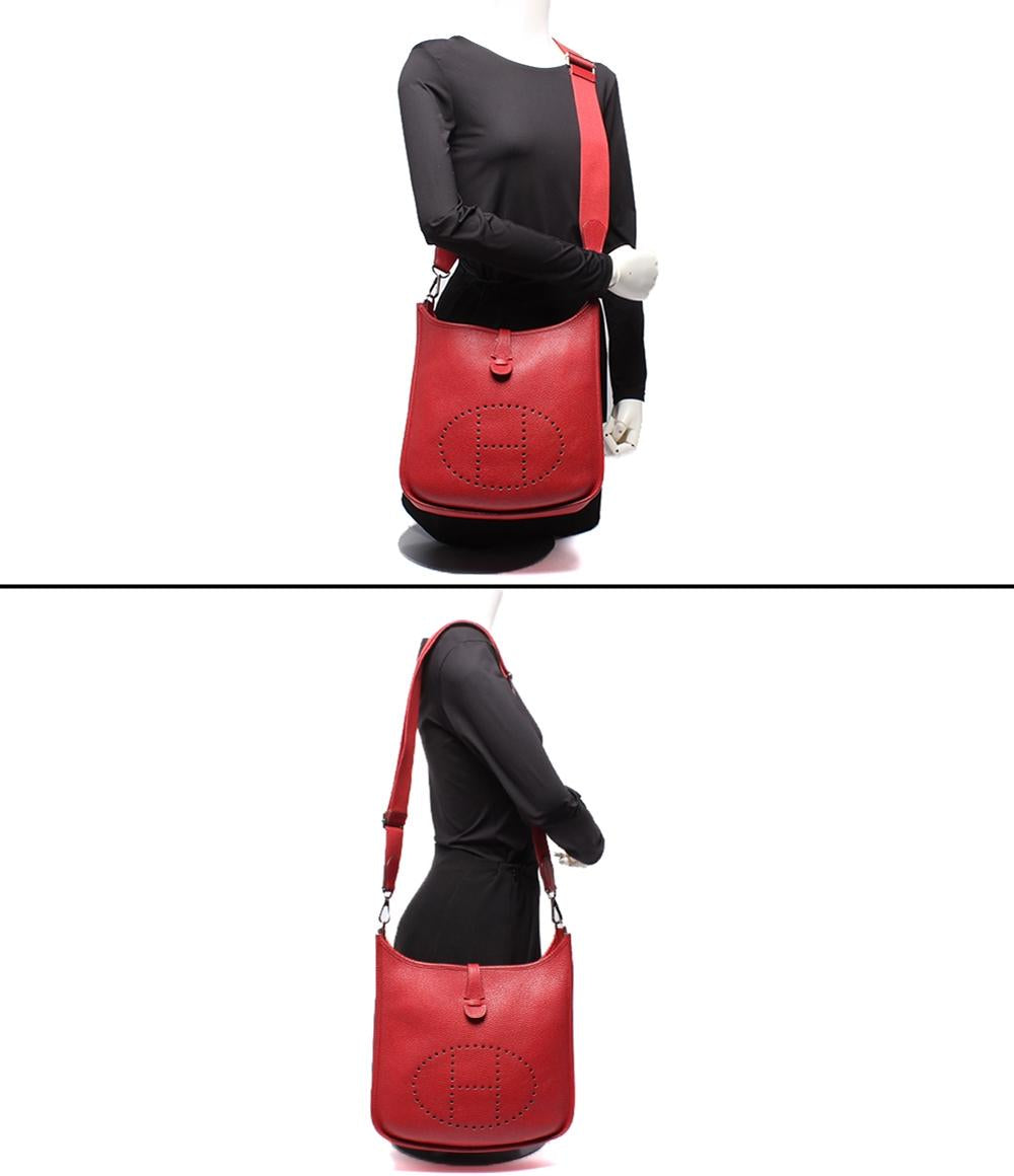 HERMES ショルダーバッグ シルバー金具 □P刻印 トリヨンクレマンス 肩掛け 斜め掛け エヴリン3PM レディース エルメス