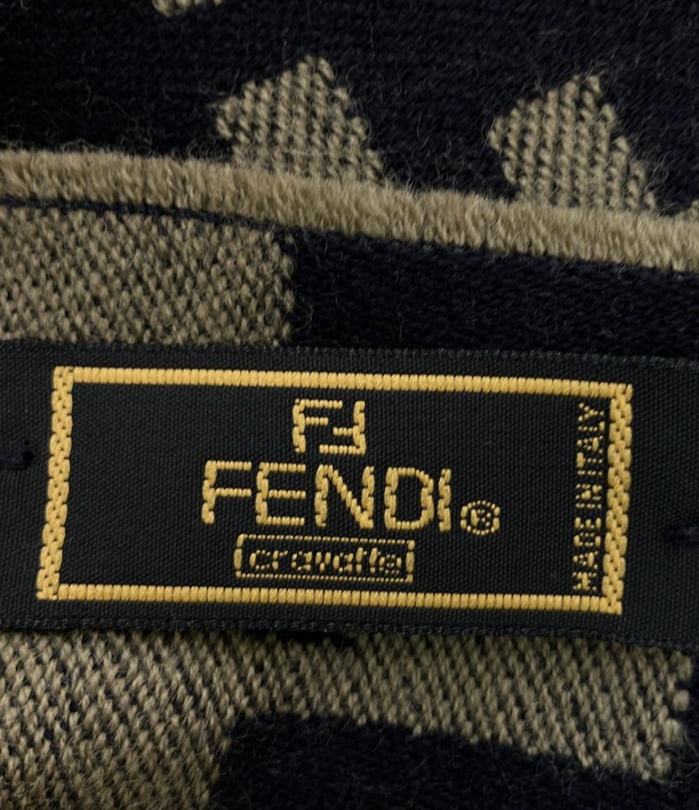 フェンディ マフラー ウール 100% ズッカ柄 ユニセックス FENDI