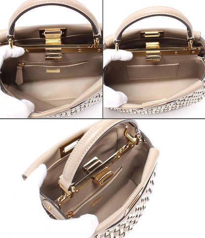 美品 フェンディ 2way ハンドバッグ ショルダーバッグ 肩掛け 斜め掛け ピーカブー ミニ 8BN244 レディース FENDI