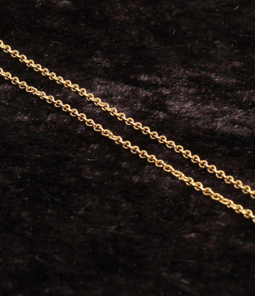 美品 ティファニー ネックレス K18 バイザヤード 1Pダイヤ レディース TIFFANY&Co.