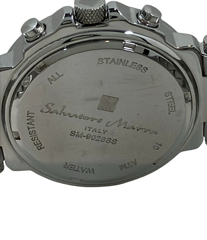 Salvatore Marra 腕時計 クオーツ ブラック SM-9028SS メンズ サルバトーレマーラ