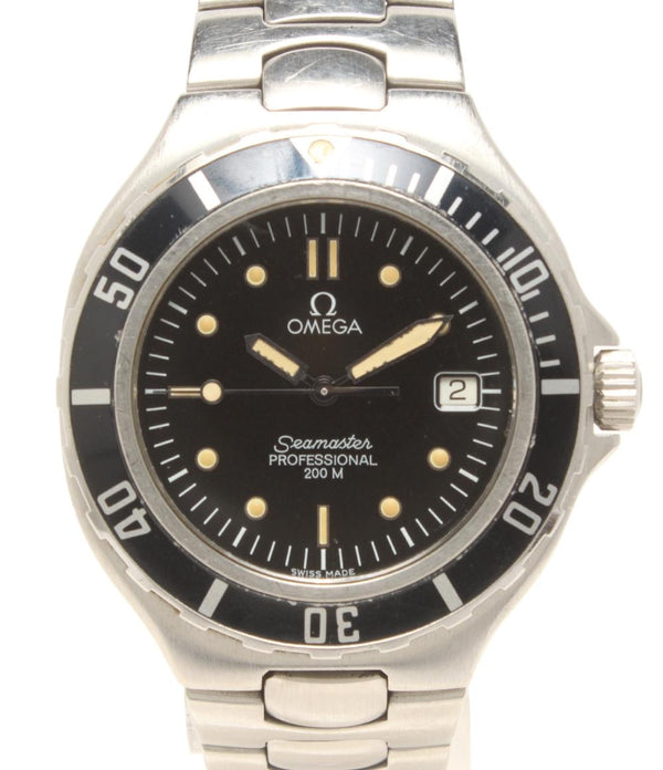 OMEGA 腕時計 シーマスター クオーツ ブラック メンズ オメガ