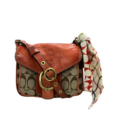 COACH ショルダーバッグ 斜め掛け キャンバスレザー シグネチャー 11593 レディース コーチ