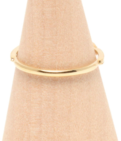 美品 agete リング 指輪 K14 水晶 クォーツ ダイヤ 0.012ct レディース SIZE 11号 アガット