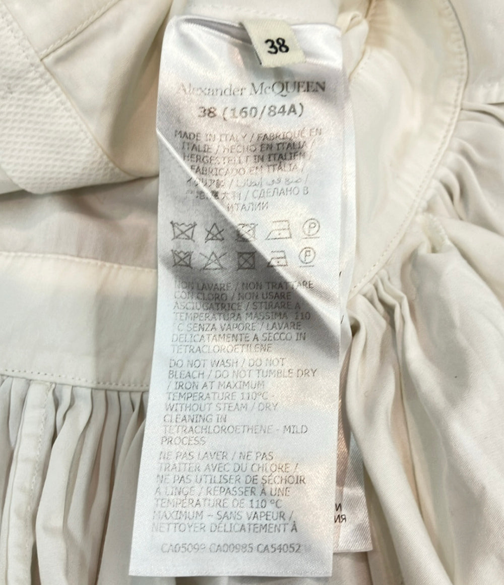 Alexander McQueen 長袖シャツ バンドカラー フリル レディース SIZE 38 (M) アレキサンダーマックイーン