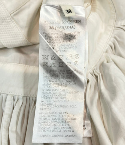Alexander McQueen 長袖シャツ バンドカラー フリル レディース SIZE 38 (M) アレキサンダーマックイーン