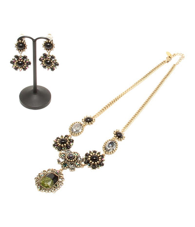 美品 ターター ネックレス イヤリング フラワーモチーフ 2点セット レディース TarTar