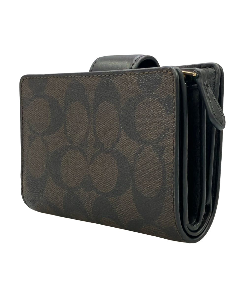 COACH 二つ折り財布 ミディアム コーナー ジップ ウォレット シグネチャー キャンパス シグネチャー レディース コーチ