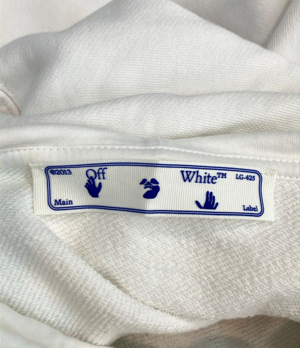 OFF-WHITE レインボーロゴ パーカー レディース SIZE M オフホワイト