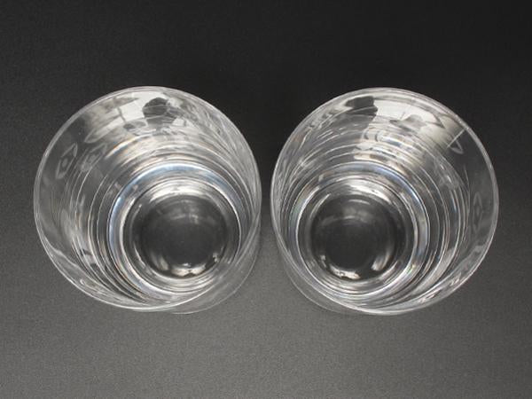 美品 TIFFANY&Co. グラス タンブラー 2点セット ペア 花柄 ティファニー