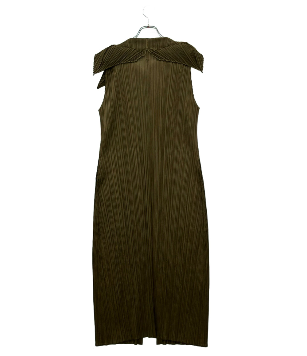 美品 PLEATS PLEASE プリーツノースリーブワンピース PP63-JA165 レディース SIZE 3 (L) プリーツプリーズ