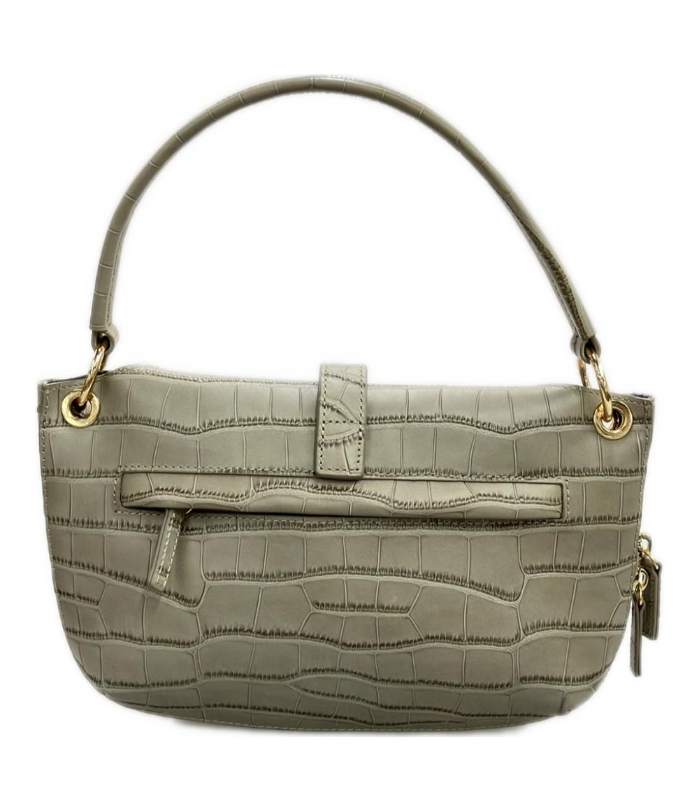 美品 LA BAGAGERIE ハンドバッグ ショルダーバッグ 2WAY 斜め掛け クロコ型押し レディース ラバガジェリー