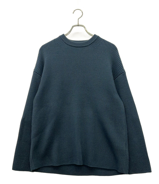 AURALEE リブニット 長袖Tシャツ ライトブルー AURALEE リブニット
