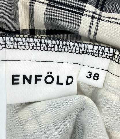 ENFOLD テーパードパンツ ドレープ チェック柄 300HS431-1500 レディース SIZE 38 (M) エンフォルド