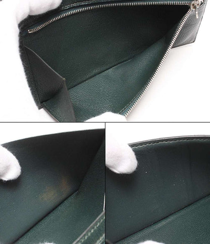 HERMES 長財布 A刻印 シルバー金具 アリゲーター ベアンスフレ レディース メンズ エルメス