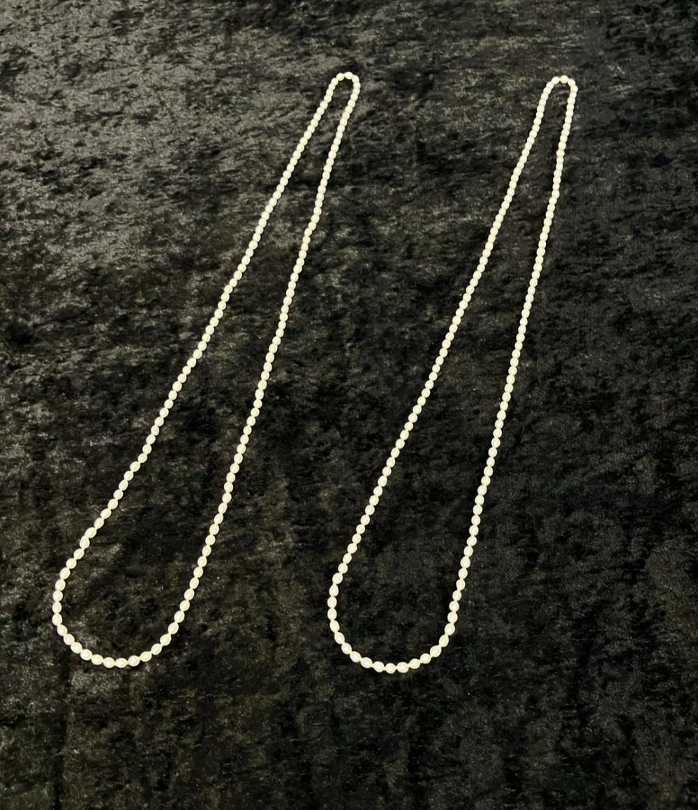 ネックレス 淡水パール 4.5-5.0mm  2点セット レディース