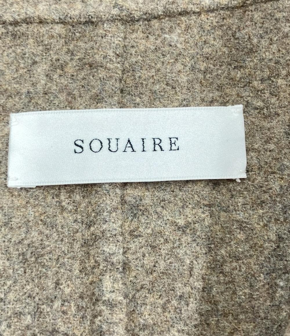 ソアール チェスターコート チェック レディース SIZE F (M) SOUAIRE