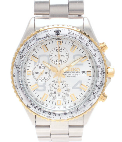 SEIKO 腕時計 クオーツ シルバー 7T92-0CF0 メンズ セイコー