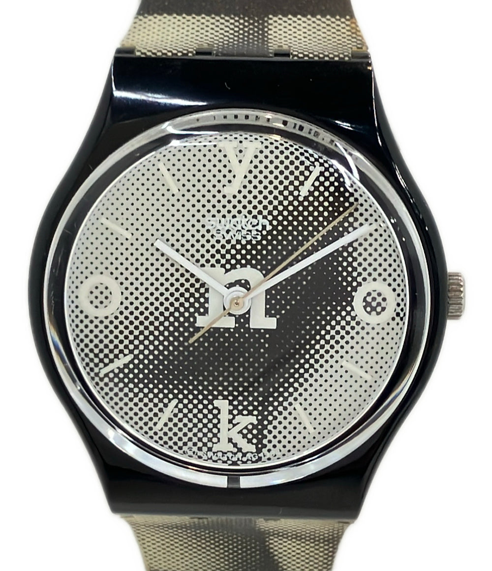 美品 Swatch 腕時計 オノヨーコ Yoko Ono クオーツ レディース メンズ スウォッチ