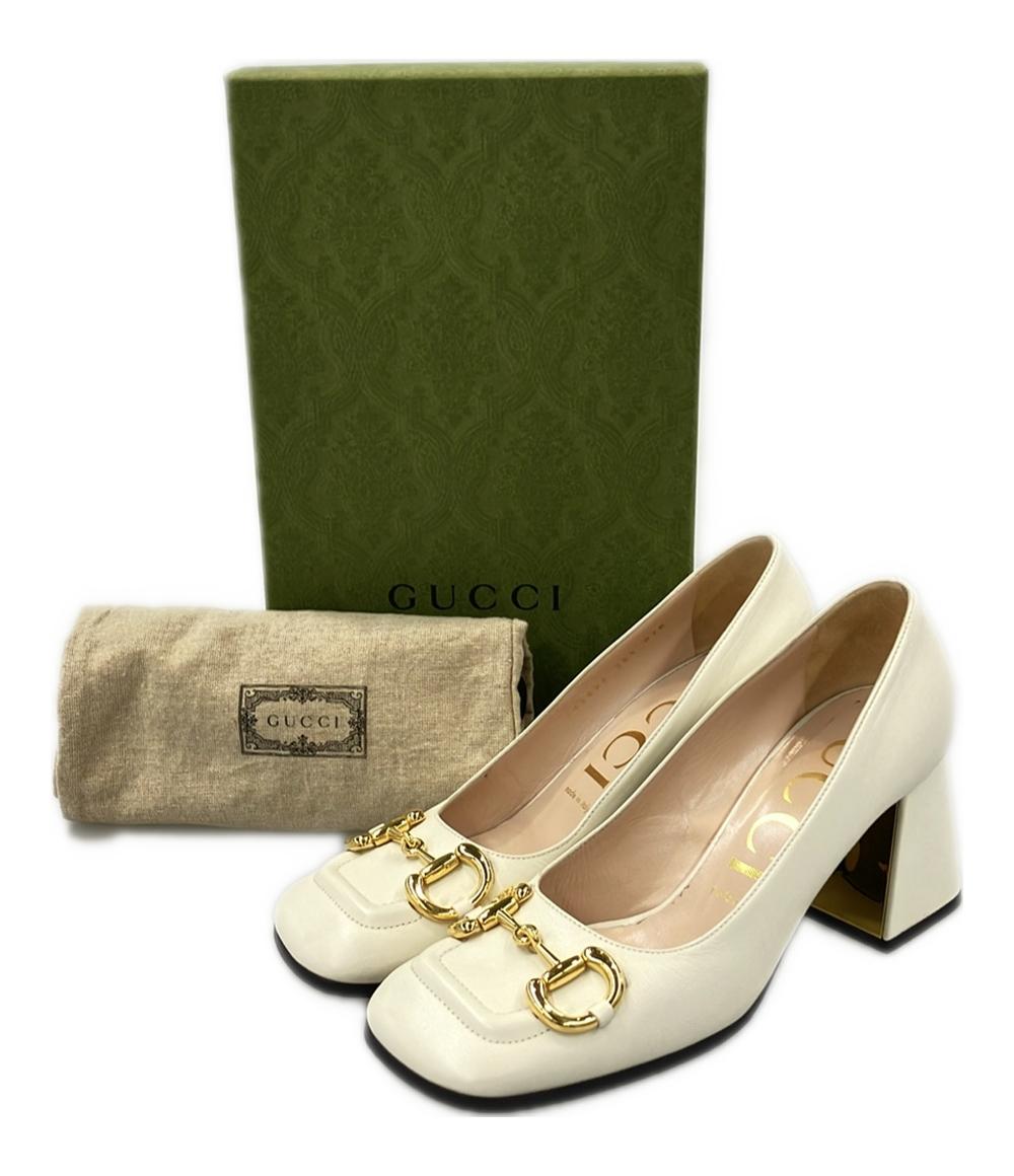 グッチ パンプス チャンキーヒール レディース SIZE 38 1/2 (XL) GUCCI