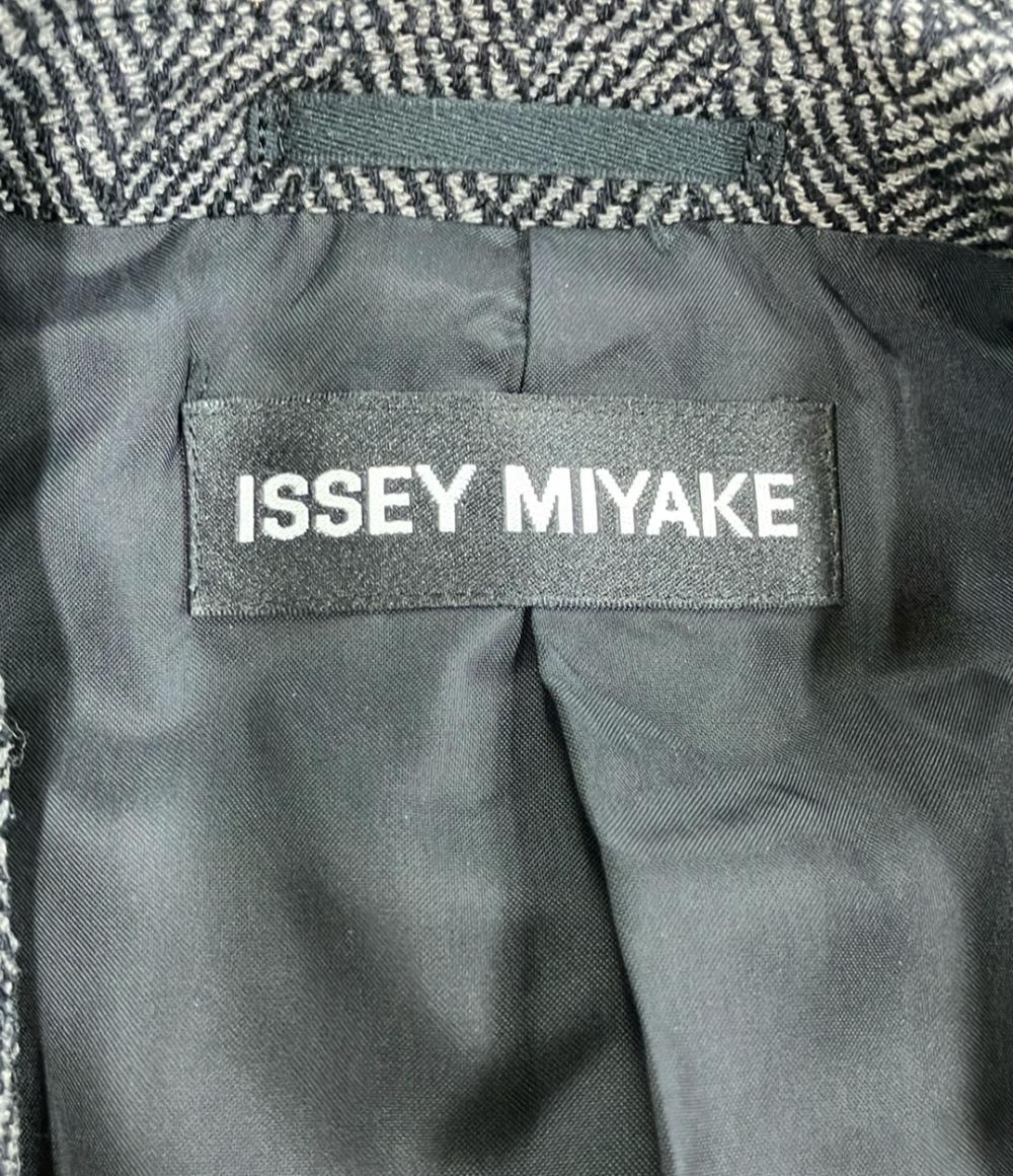 イッセイミヤケ ウールナイロンツイードテーラードジャケット メンズ ISSEY MIYAKE