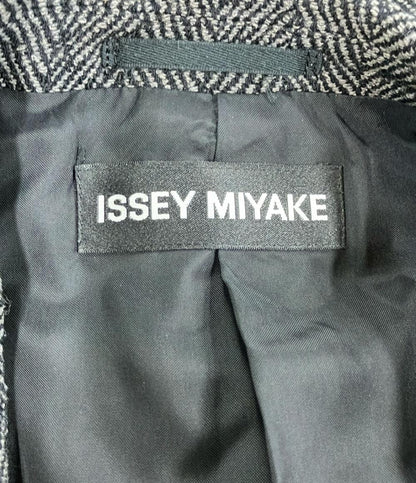 イッセイミヤケ ウールナイロンツイードテーラードジャケット メンズ ISSEY MIYAKE