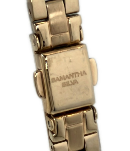 美品 Samantha Silva 腕時計 クオーツ ホワイト ST-09 レディース サマンサシルヴァ