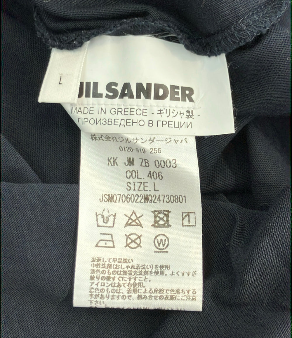 JIL SANDER モックネックオーバーサイズ半袖Tシャツ メンズ SIZE L ジルサンダー