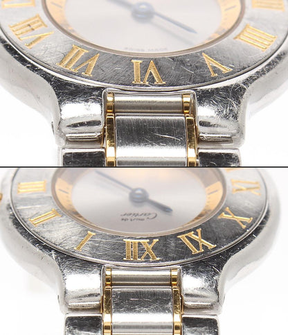 Cartier 腕時計 マスト 21 ヴァンティアン クオーツ シルバー 1340 レディース カルティエ