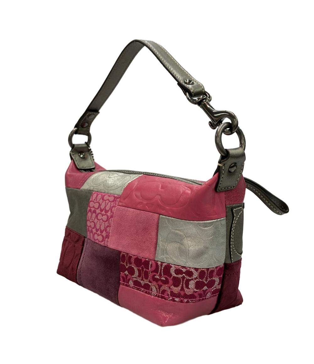 美品 COACH ハンドバッグ アクセサリーポーチ パッチワーク レディース