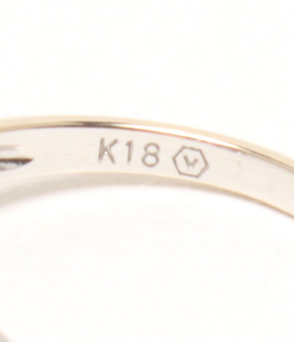 美品 VENDOME AOYAMA リング 指輪 K18 ダイヤ 4P レディース SIZE 7号 ヴァンドームアオヤマ