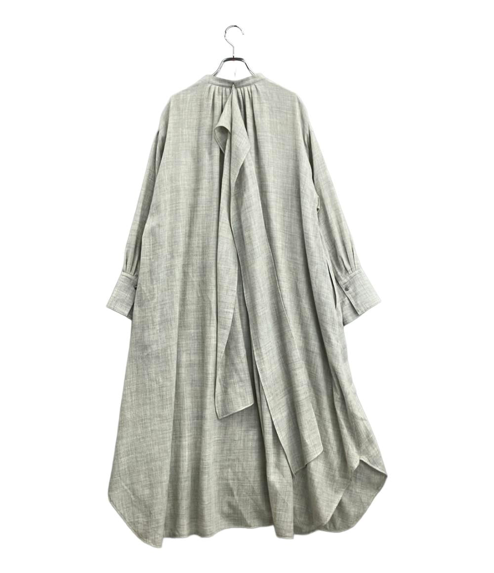 エブール 長袖ワンピース バンドカラー フロートビエラボウタイ レディース SIZE 38 (M) ebure