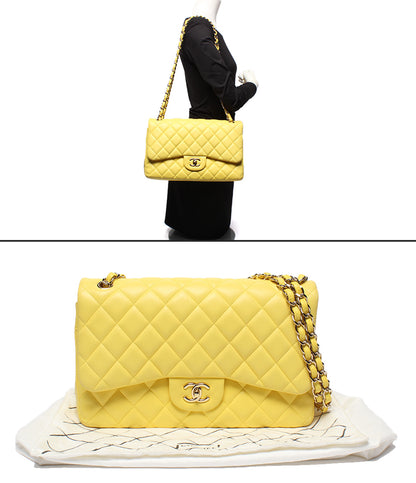 CHANEL チェーンショルダーバッグ ゴールド金具 ダブルチェーン ダブルフラップ デカマトラッセ レディース シャネル