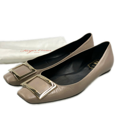 ROGER VIVIER スクウェアトゥフラットシューズ レディース SIZE 38 1/2 ロジェ ヴィヴィエ