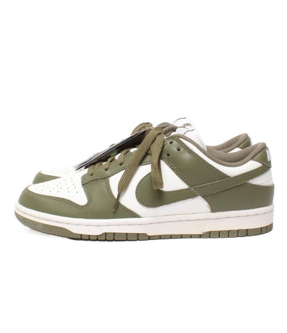 美品 NIKE ローカットスニーカー ホワイト/ミディアムオリーブ ウィメンズ ダンク LOW DD1503-120 メンズ SIZE 27.5 (L) ナイキ
