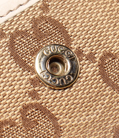 訳あり GUCCI Wホック二つ折り財布 GGキャンバス 203548 2091 レディース グッチ