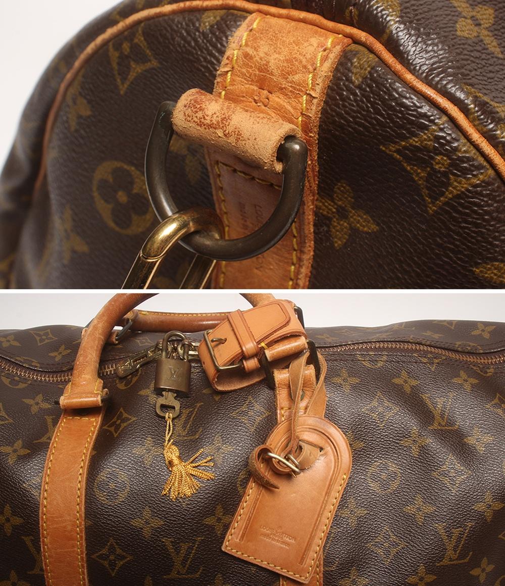 ルイヴィトンキーポルバンドリエール55ショルダー付ボストン