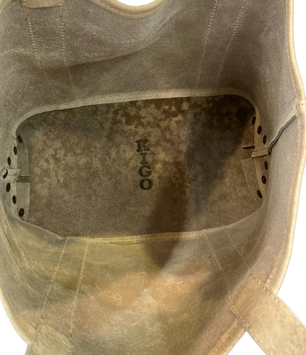 美品 KIGO Lightning トートバッグ 白タンニン鞣し ブルハイド メンズ