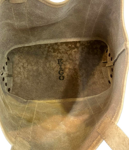 美品 KIGO Lightning トートバッグ 白タンニン鞣し ブルハイド メンズ