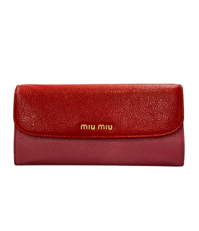 美品 ミュウミュウ 長財布 バイカラー レディース MIUMIU