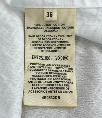 美品 HERMES 半袖 ワンピース ジップアップ 4E0532DB レディース SIZE 36 (S) エルメス