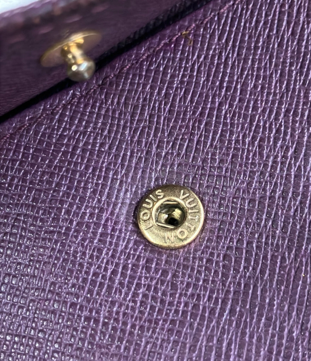 訳あり LOUIS VUITTON 二つ折り財布 ポルトビエ カルトクレディ モネ エピ M63549 レディース ルイ・ヴィトン